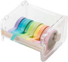 Transparent Visible Washi Packaging Tape Dispenser Cutter Roll Tape Holder Organ