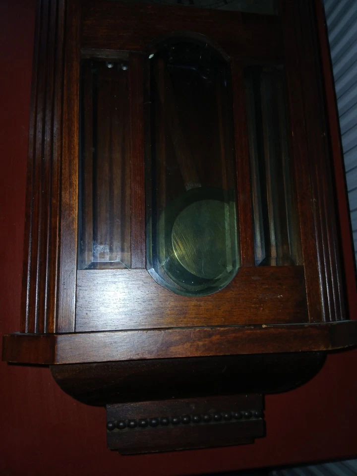 vintage HAC wall clock working - for spares - 24 inches x 14 inches x 5" - Image 3 of 4