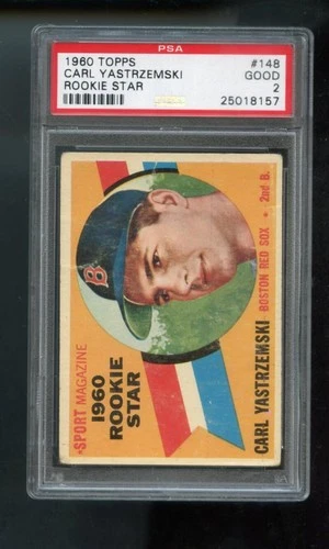 1960 Topps #148 Carl Yastrzemski ROOKIE Star RC PSA 2 Graded Baseball Card MLB