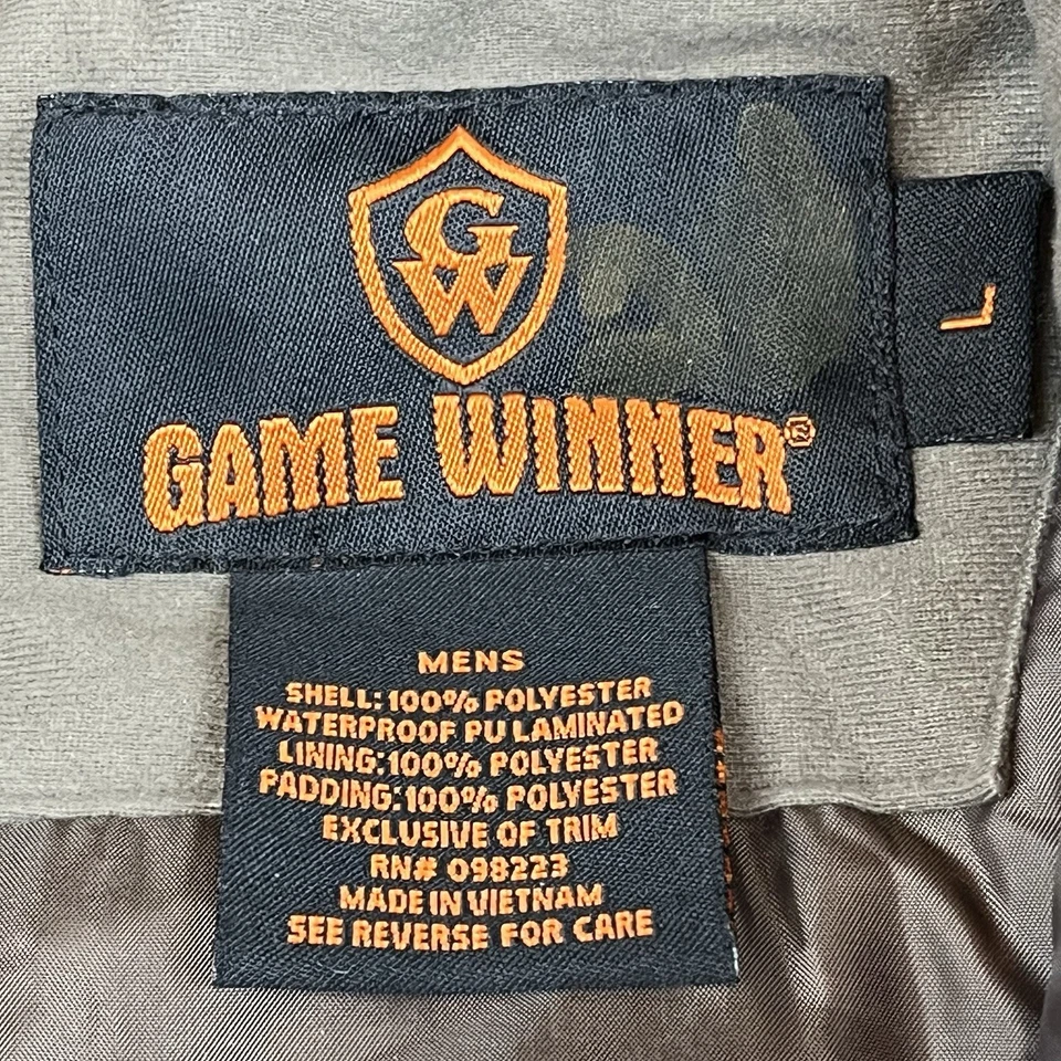 Game Winner Men Large Insulated Waterproof Camo Hunting Fishing Jacket Realtree - Image 4 of 4