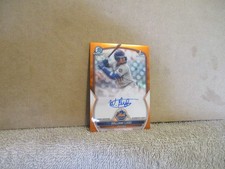 2023 BOWMAN CHROME WILLIAM LUGO #CPA-WL 1ST ORANGE REFRACTOR ON CARD AUTO 13/25