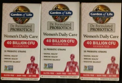 3 Garden of Life PROBIOTICS 40 Billion CFU16 Strains WOMENS Colon Gut Immune 27'
