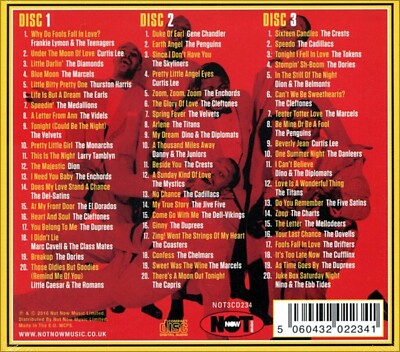 DOO-WOP * 60 Greatest Hits * New Sealed 3-CD Boxset * All