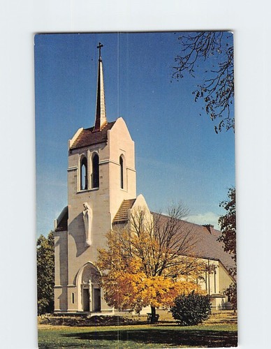 Postcard St. Mary's Catholic Church Muncie Indiana USA