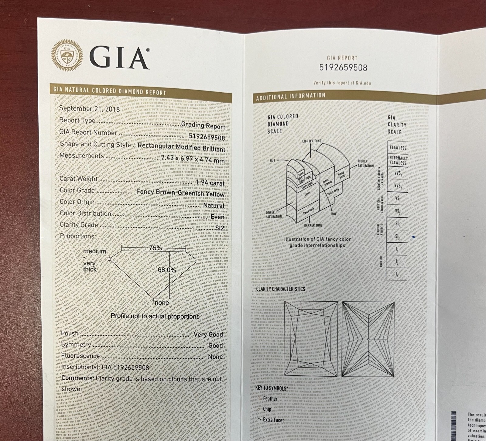 GIA Rectangular Modified Brilliant Diamond Ring, … - image 5