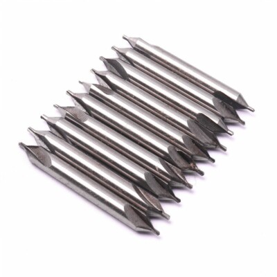 10Pcs 4*1.0mm HSS 2 Edges Center Drill Countersinks Combined Drill Bits Tool Set
