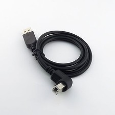 2x USB 2.0 A Male to USB B Male Up Angle Printer Cable Scanner Cord Black 3ft 1m