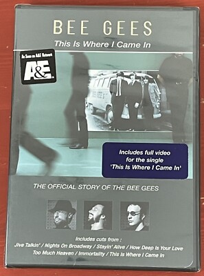 The Bee Gees: This Is Where I Came In DVD, 2001 ~ AS SEEN ON A&E ~ NEW SEALED