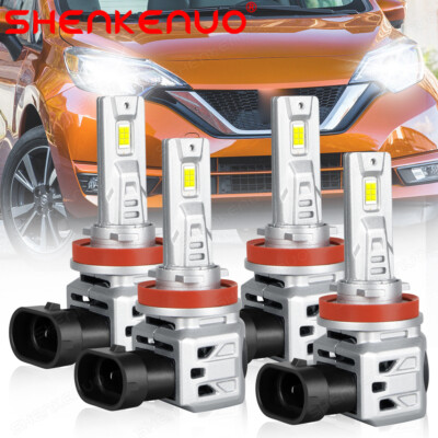 For Nissan Versa 2021-2022 Combo LED Headlight High Low Beam Bulbs SHENKENUO