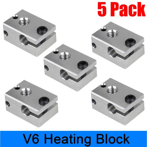 1/2/3/5 Pack V6 Heating Block Aluminum Block J-head Hotend Bowden Extruder - Zdjęcie 11 z 11