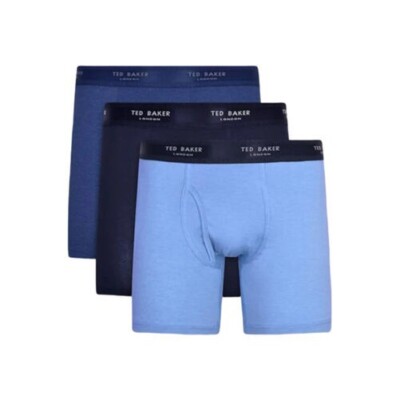 Ted Baker Herren Slip 3 Packung Baumwolle Stretch Unterwäsche Designer Signature
