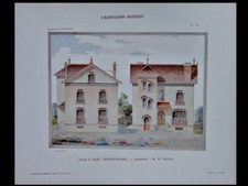 LAGNY, VILLA - 1907 - LARGE COLOR BOARD - GUIETTE
