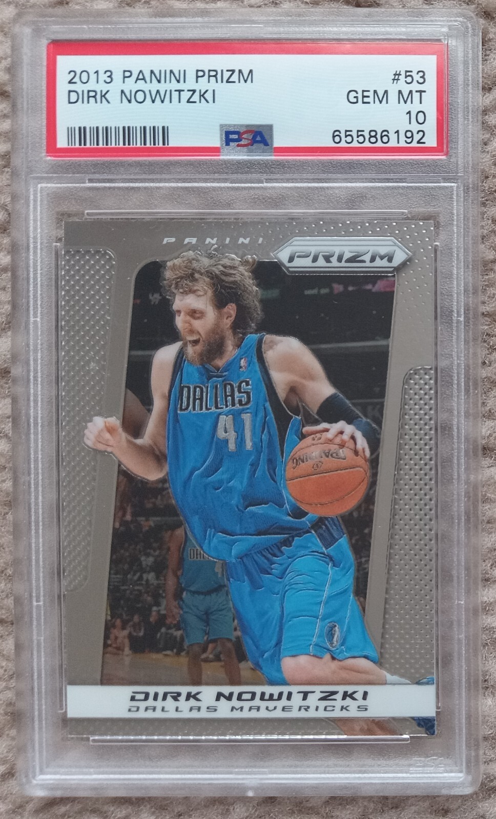 2013 Panini Prizm #53 Dirk Nowitzki PSA 10 Dallas Mavericks HOF