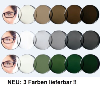 2 Gleitsichtgläser Kunststoff 1,6 SELBSTTÖNEND Transitions GEN8 Hart-SET + Lotus