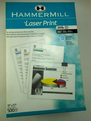 Hammermill 24lb Laser Print Paper 11 x 17'' 500 sheet Package 94