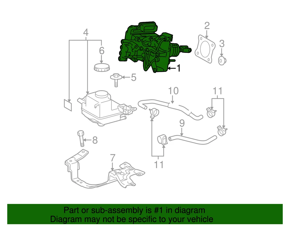 Genuine Toyota Prius Brake Master Cylinder ABS Actuator Assembly 47050-47150 - Imagen 3 de 3