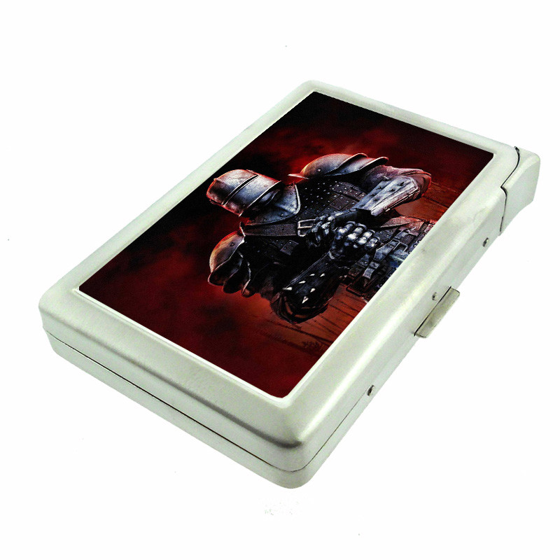 star wars cigarette case Medieval Knight D1 Cigarette Case with Built in Lighter Metal Wallet