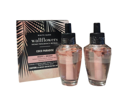 NEW Bath & Body Works 2-Pack COCO PARADISE Wallflower Refill Bulbs SEALED