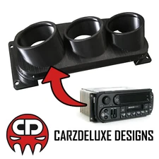 Triple gauge pod mount for 2002-2007 Jeep Dodge Chrysler replaces factory radio