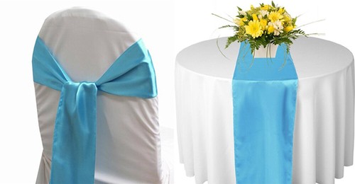 Satin Chair Sashes Bow + Satin Table Runner Wedding Party Decoration - FREE SHIP - Picture 38 of 41