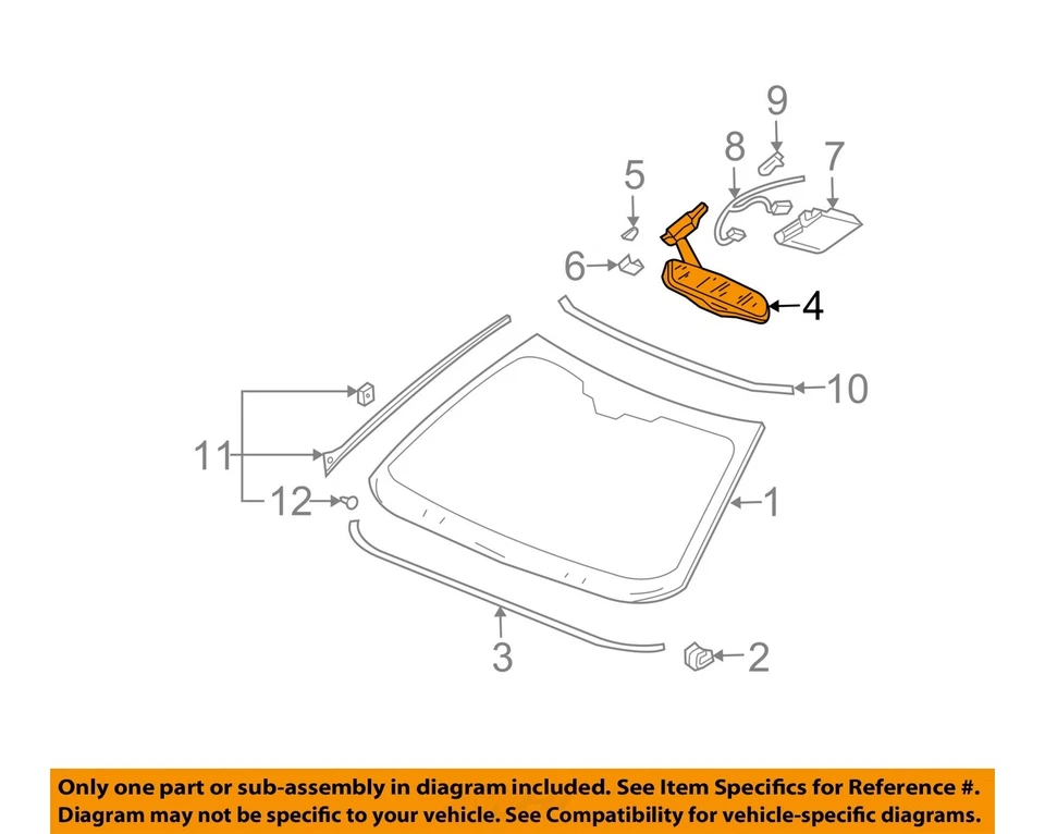 Espejo retrovisor interior delantero central usado se adapta a: Cadillac Deville 2005 Front Ce Foto 3 de 4