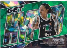 2022 Panini Prizm WNBA FANATICS Green CRACKED ICE GET HYPED #9 Brittney Griner -
