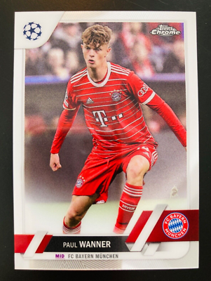 Carte Topps Chrome UCC 2022/23 - Paul Wanner (FC Bayern Munich) /199 - Near Mint