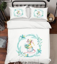 3D Mouse Plant Cartoon Kids Quilt Cover Set Duvet Cover Bedding Pillowcases
