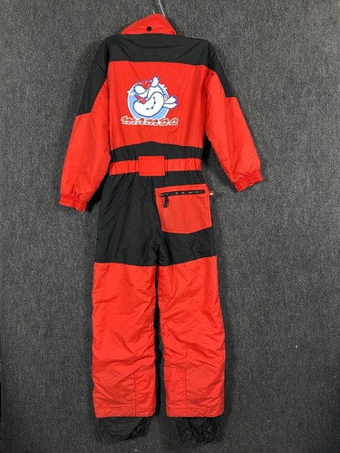 Mambo Child Size 10 One Piece Ski Suit Snowsuit Red Black Waterproof Winter - Picture 18 of 21