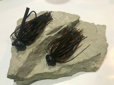 TWO (2 ) CUSTOM  1/2 OZ FOOTBALL JIG  **** ULTIMATE CRAW ****