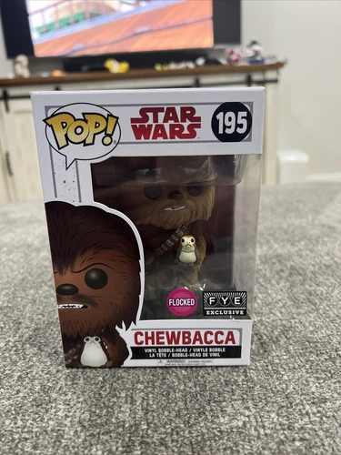 Funko Pop! Star Wars Chewbacca with Porg Flocked Bobble-Head FYE Exclusive