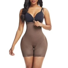Seamless Removable Straps Sheer Mesh Underwear Open Bust Tummy Control Shapewear