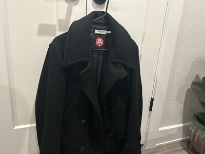 nonnative ジャケット SAILOR COAT HEAVY MELTON RARE Nonnative Black Windstopper Melton Wool Mariner Pea Coat