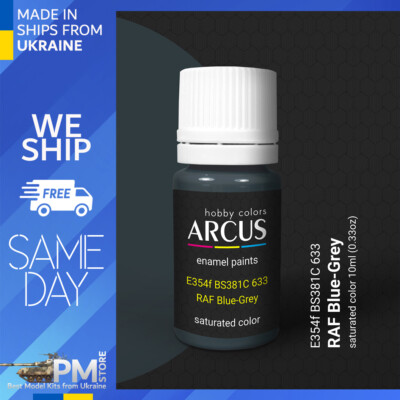 Arcus 354 Enamel paint Royal Air Force RAF Blue-Grey Saturated color 10ml