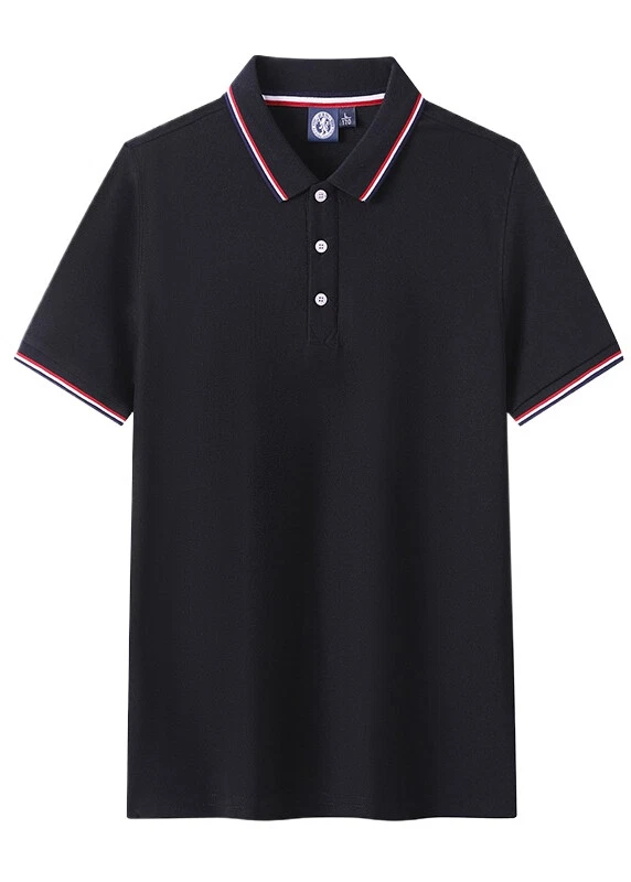 Unisex Women Men Polo Shirt Working Clothe Uniform Short Sleeves Combed Cotton A - Image 2 of 4