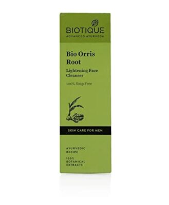 Biotique Bio Orris Root Lightening Face Cleanser | Wash for Men, 100% Soap Free
