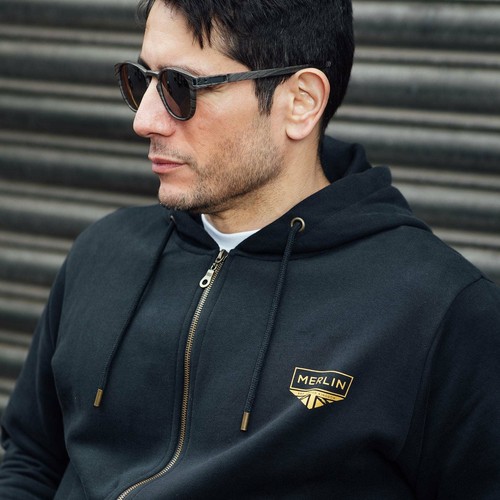 Merlin Gorsey Signature Zip-Up Organic Cotton Fleece Hoody - Black - Picture 4 of 8