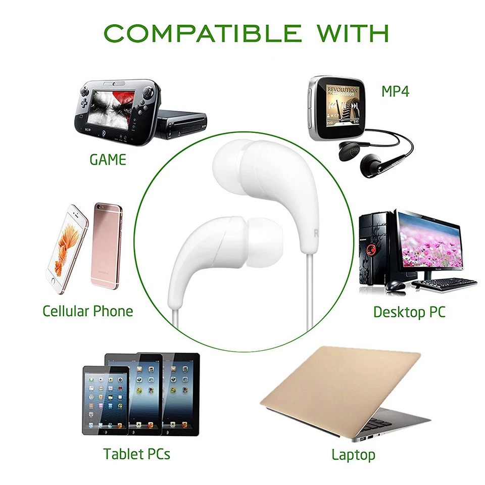 Auriculares color blanco 3,5 mm mando a distancia con micrófono. Auriculares estéreo manos libres Foto 4 de 4