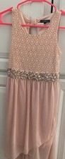 Little Girl Lt Pink Peach Formal Dance Dress Size 8
