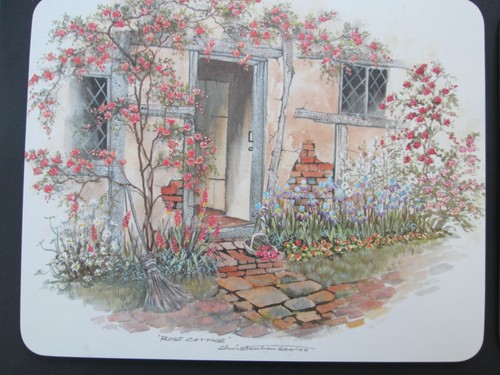 Vtg. KELSEY Of Stonehouse U.K. Melamine PLACEMATS (6) "Victorian Garden" w/ Box - Picture 5 of 12