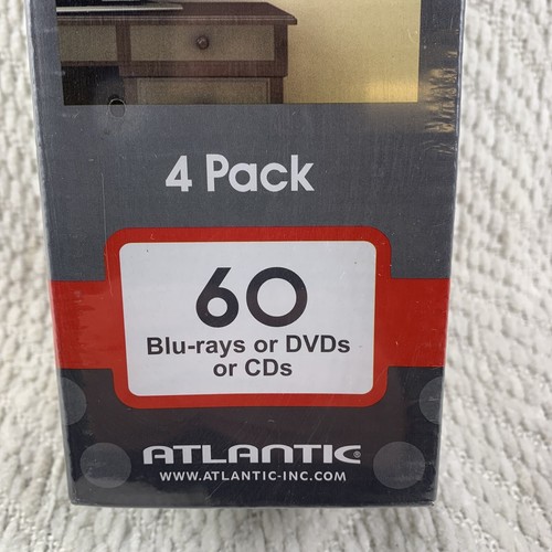 Atlantic Media Stix Wall Mount Interlocking CD/DVD Media Storage Rack 4 Pack NEW - Picture 5 of 12