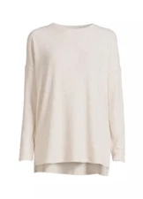 Time and Tru Women's Ribbed Tunic Top Shirt Sweater Oatmeal Heather XXXL 22