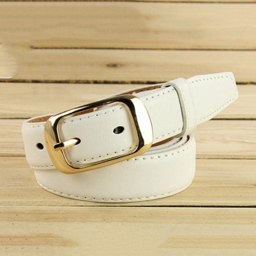 Women Leopard Black Leather Pin Buckle Strap Waist Belt Jeans Pants Waistband L - Picture 6 of 19