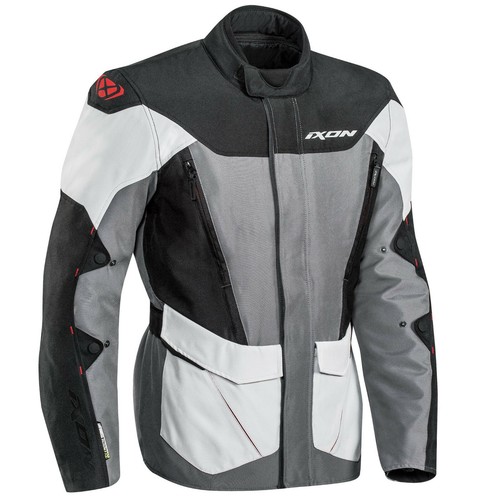 Giacca moto IXON SICILIA (noir gris rounge) | eBay