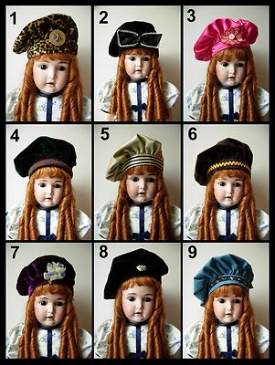 Twin Doll Beret Hat SFBJ Kestner Halbig Kammer Heubach Hat Antique Doll