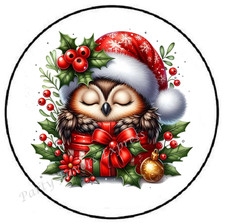 WINTER CHRISTMAS OWL ENVELOPE SEALS LABELS STICKERS PARTY FAVORS