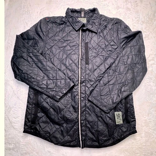 Chrome Industries Warm Workshirt Reversible Quilted Shacket Mens L Black Utility - product listing photo