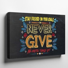 Create A Motivational Poster Featuring A Chalkboard Background With Wall Art