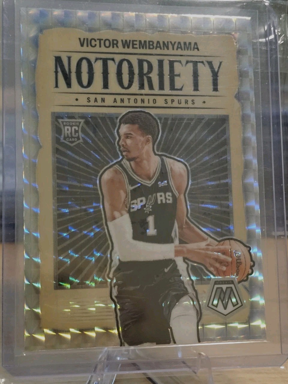 2023-24 Panini Mosaic Notoriety Mosaic Prizm Victor Wembanyama #5 Rookie RC