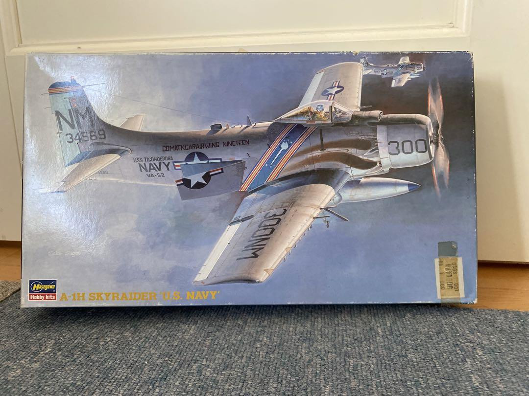 ハセガワ1/72 A-1H スカイレイダー U.S. NAVY ファーストロット Hasegawa1/72 A-1H Skyraider U.S. NAVY First Lot Plasticmodel